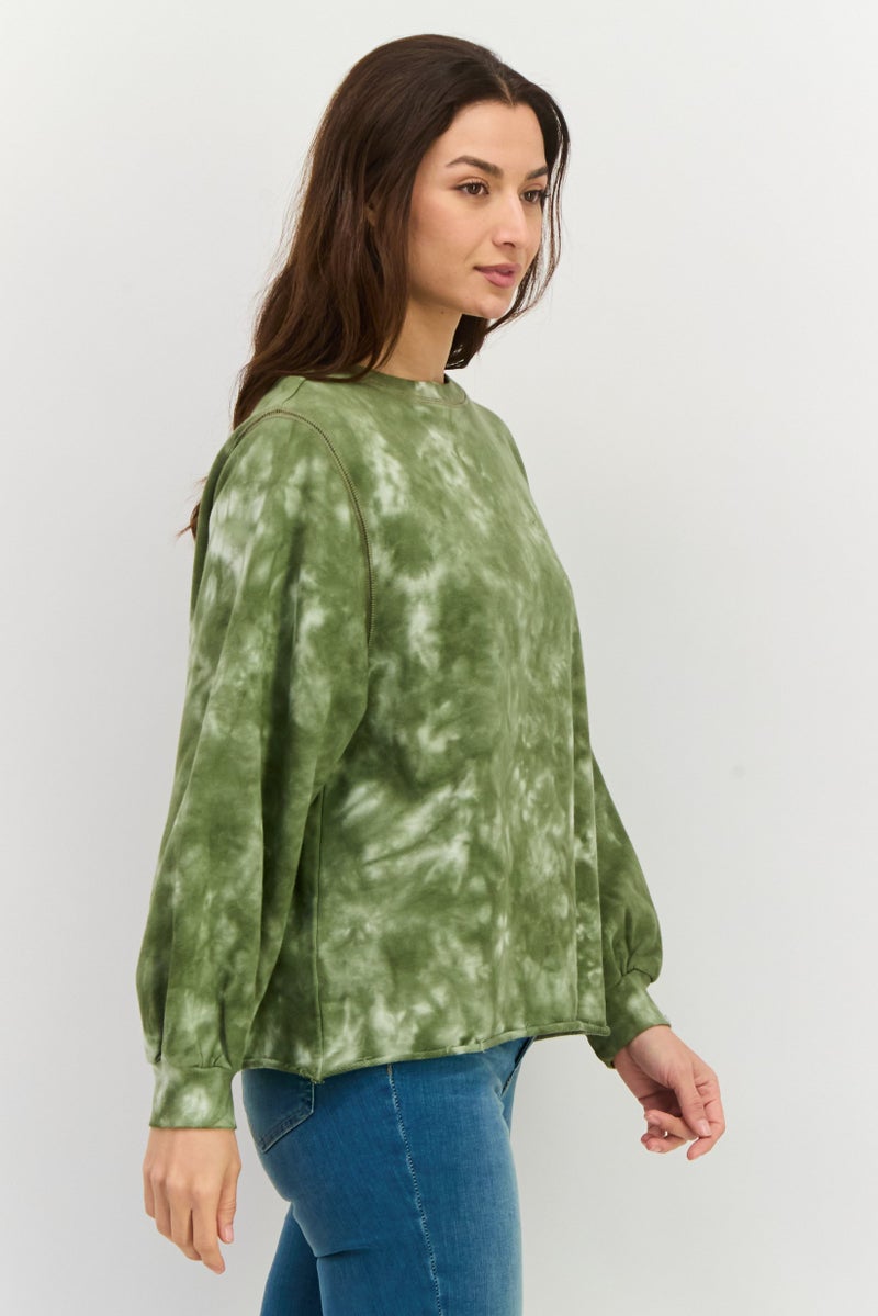 Levi's Women Crew Neck Long Sleeves Tie Dye Sweatshirt, Multicolor - Image 2