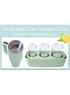 XiuWoo Ice Cube Tray for Stanley Cup – Silicone Ice Mold with Lid & Bin for 30oz & 40oz Stanley Tumblers, Easy Release Ice Maker for Drinks and Juice  - Image 2