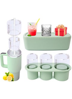 XiuWoo Ice Cube Tray for Stanley Cup – Silicone Ice Mold with Lid & Bin for 30oz & 40oz Stanley Tumblers, Easy Release Ice Maker for Drinks and Juice  - Image 1