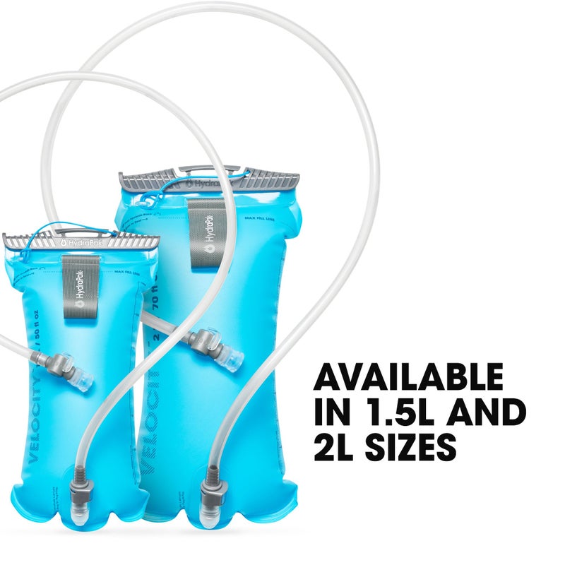 HydraPak Velocity (2L Hydration Reservoir) Slim Water Bladder/Reservoir, Self-Sealing Bite Valve, Leak Proof, Fully Reversible, Dishwasher Safe - Image 5