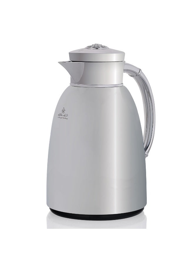 Alsaif Gallery Al Saif Gallery Yatooq thermos, 1 liter, thermal glass inner container, steel outer shell - silver