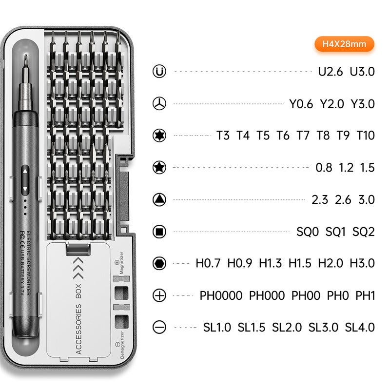 46-in-1 Mini Electric Screwdriver High Torque USB Rechargeable - Image 2