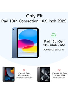 MIGOFAST Compatible with iPad 10th Generation Case 10.9 Inch 2022 with Pencil Holder, Slim Trifold Stand Protective Cover with Soft TPU Back for iPad Case 10th Generation, Auto Sleep Wake  - Image 3