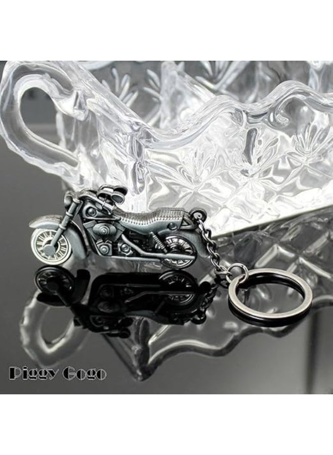 ماي سوق - ميدالية مفاتيح دراجة نارية كلاسيكية - طلاء فضي عتيق (أنتيك) - Image 2