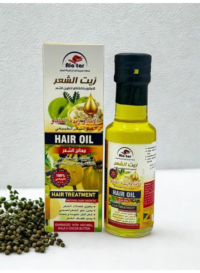 Ala tar Amla & Cocoa Butter Hair Oil, Natural Oil for Hair Growth Treatment, 130ml