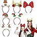 Wondrus Christmas Hats Headbands Hair Accessories 6 PCS Fun Holiday Party Favors Supplies Gifts Prizes for Kids Christmas Headwear for Costume Xmas Wearable Decorations Photo Booth Props Items Prizes - Image 2