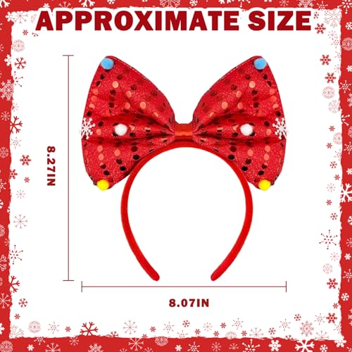 Wondrus Christmas Hats Headbands Hair Accessories 6 PCS Fun Holiday Party Favors Supplies Gifts Prizes for Kids Christmas Headwear for Costume Xmas Wearable Decorations Photo Booth Props Items Prizes - Image 5