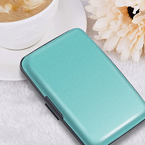Coco Rossi Mini Credit Card Holder for Women,RFID Blocking Slim Hard Card Case ID Case Travel Wallet, Mint Green - Image 2