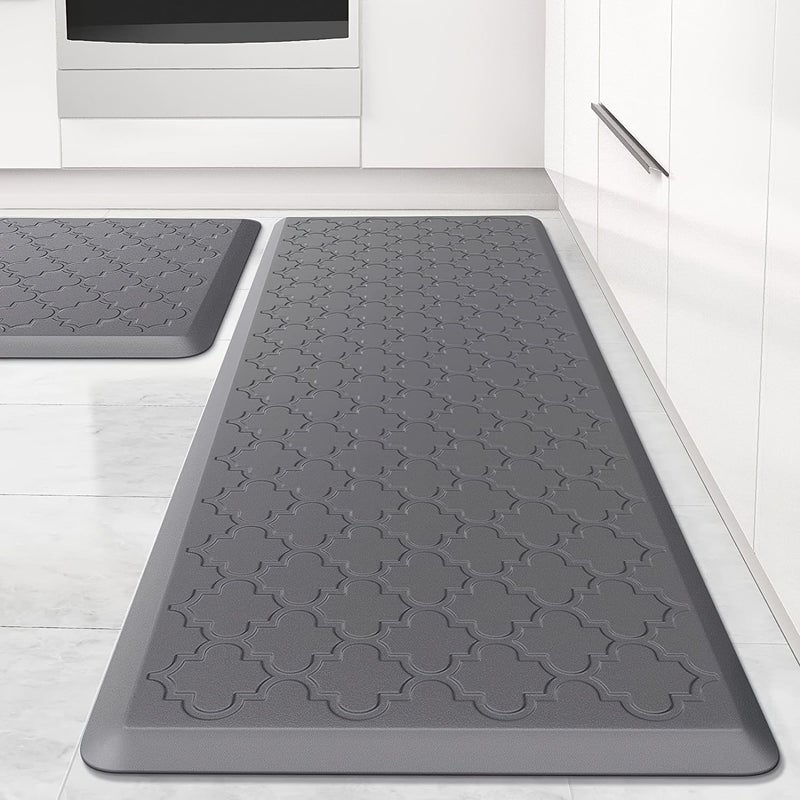 Brown 120cm Ergonomic Kitchen Mat Non Slip Soft Foam Cushion Durable Easy Clean - Image 1