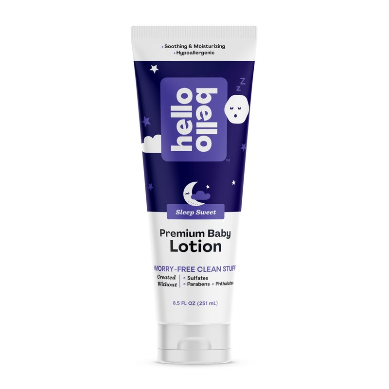 Hello Bello Premium Baby Lotion I Vegan and Cruelty Free Moisturizing, Non-Greasy Lotion for Babies and Kids I Sleep Sweet Scent I 8.5 FL Oz (Pack of 1) - Image 1