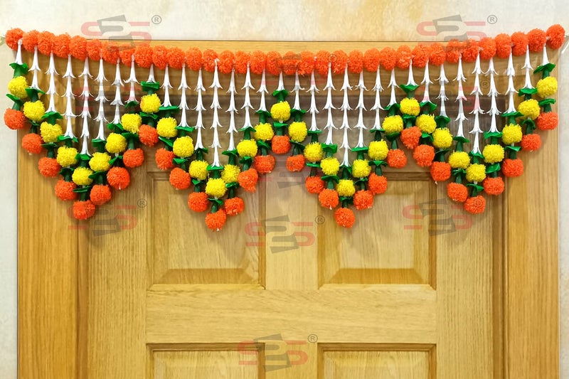 S2S Artificial Lilly Flowers I Heavy Door Hanging Toran I Bandhanwar For All Festivals Decoration (Length- 40 Inch), Multicolour - Image 1