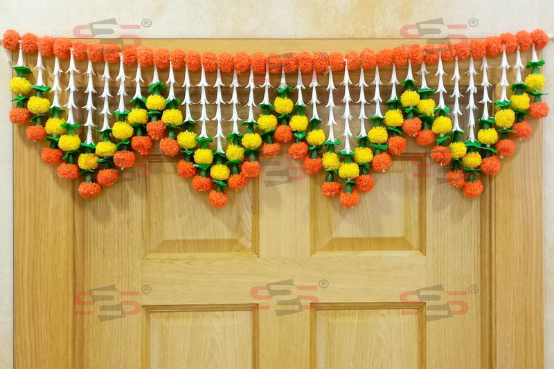 S2S Artificial Lilly Flowers I Heavy Door Hanging Toran I Bandhanwar For All Festivals Decoration (Length- 40 Inch), Multicolour - Image 4