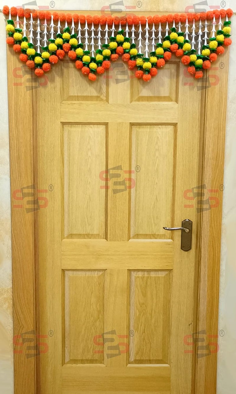 S2S Artificial Lilly Flowers I Heavy Door Hanging Toran I Bandhanwar For All Festivals Decoration (Length- 40 Inch), Multicolour - Image 2