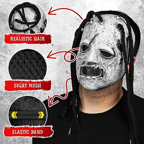 Zadin Rock Star Mask, Knot Mask, Fans Authentic Halloween Cosplay Costume, Heavy Metal Horror Performer Masks (Dark Rocker-Style Shadowcaster) - Image 2