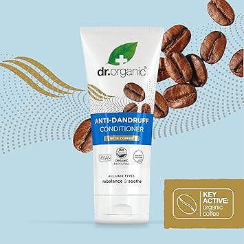 dr.organic بلسم مضاد للقشرة من دكتور أورجانيك بالقهوة لفروة رأس صحية للرجال والنساء طبيعي نباتي خالي من القسوة خالي من البارابين وخالي من SLS 200 مل قد يختلف التغليف - Image 3
