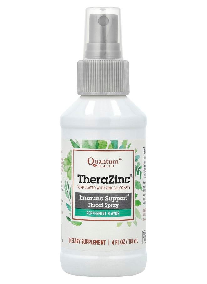 Quantum Health TheraZinc® Immune Support Throat Spray Peppermint 4 fl oz (118 ml) 