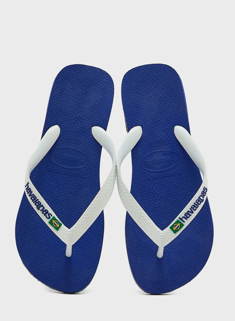 havaianas Brasil Logo Flip Flops