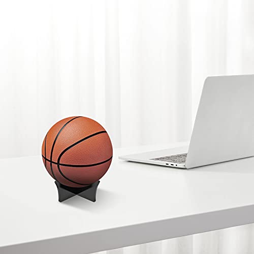 CANIPHA Acrylic Ball Display Stand for Football, Basketball, Soccer, Rugby, Volleyball Sports Ball Storage Rack & Trophy Autograph Memorabilia Display Cases (Black, 6 Pcs) - Image 2