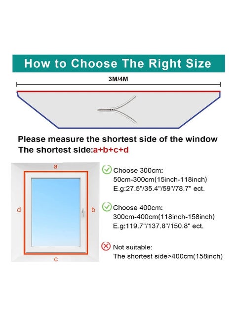 Portable AC Window Seal,  300CM(118") Casement Window Seal Air Conditioner Seal Mobile AC Window Kit AC Window Sealing Strip Universal AC Seal Window Insulation Kit AirCon Window Kit for House Cool