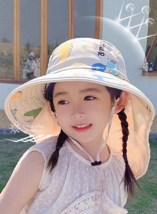 Kids Sun Hat UPF 50+ Sun Protection Cap, Wide Brim Beach Hats with Mesh and Adjustable Chin Strap Cartoon Sun Hat for Boys Girls - pzsku/ZD2D8523106F028915EC7Z/45/1748510922/fb0b8849-a258-49c3-bdcf-026d580dd6da
