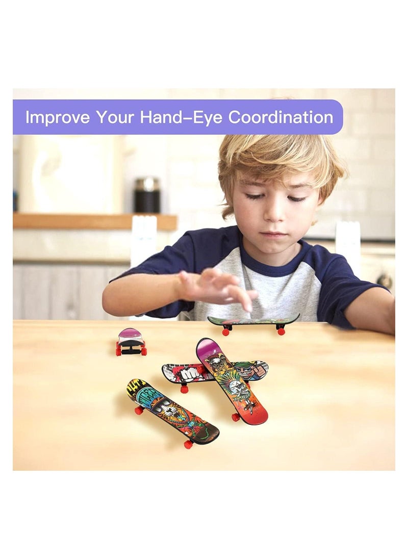 Generic - Finger Skateboard, 20Pcs Radom Patterns Mini Fingerboard, Fingerboard Skateboard, Skate Toy Mini Skateboard, Finger Skateboards for kids, Tabletop Freestyle Skate Game Fingerboard - Image 1
