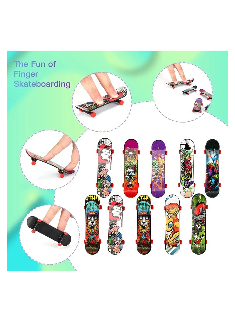 Generic - Finger Skateboard, 20Pcs Radom Patterns Mini Fingerboard, Fingerboard Skateboard, Skate Toy Mini Skateboard, Finger Skateboards for kids, Tabletop Freestyle Skate Game Fingerboard - Image 1
