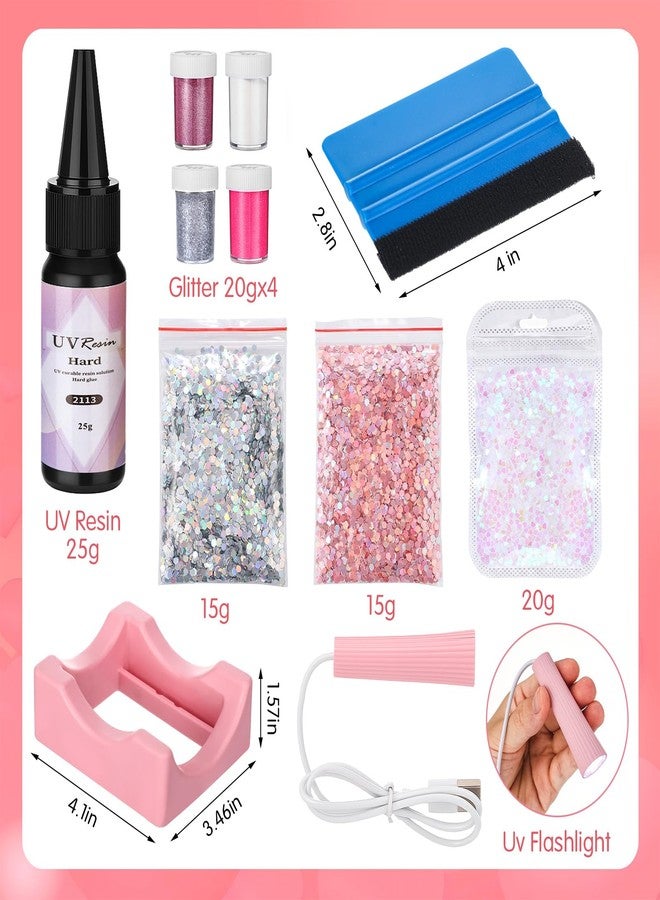 مينبلان مجموعة أدوات صنع أكواب كرة الثلج لعيد الحب من مينبلان، 4 قطع، ألوان حلوى، أغطية أكواب على شكل قلوب محببة بتقنية الأشعة فوق البنفسجية، علبة مزدوجة الجدار سعة 16 أونصة، 7 ألوان، زجاجة ضغط لامعة، مكشطة، مصباح يدوي، قمع - Image 3