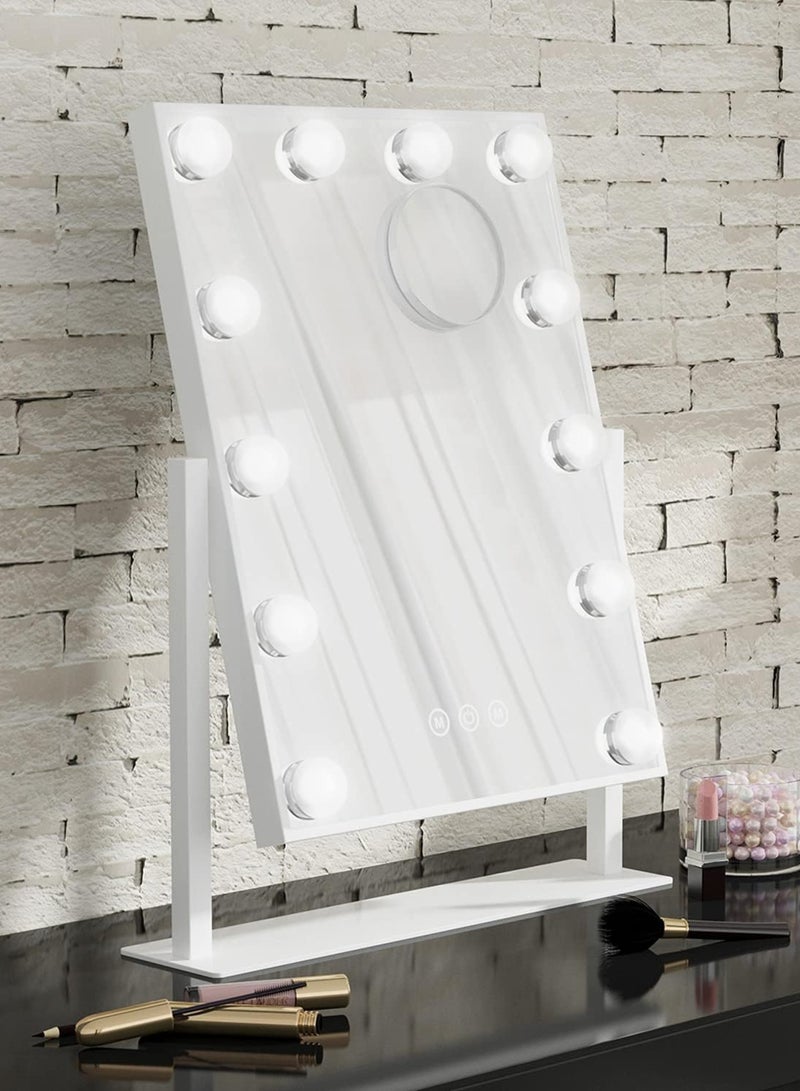 مرآة بها 12 مصباح LED مع تحكم في الضوء عن طريق اللمس - Image 1