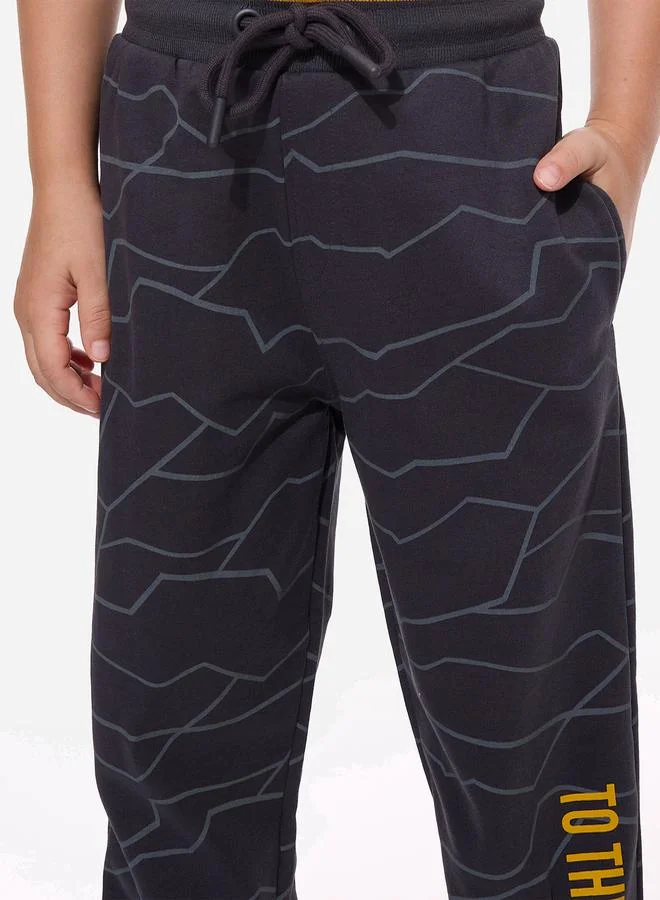 victor and jane All-Over Print Full zipper Hoodie & Joggers Set by Styli