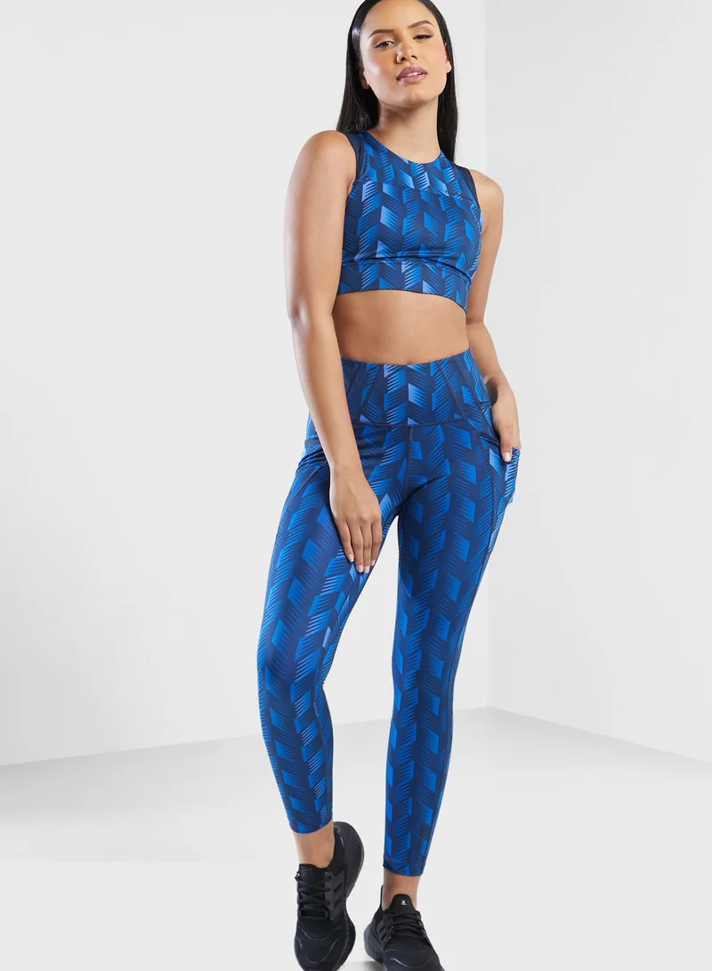 New Balance Shape Shield Printed Cropped Bra