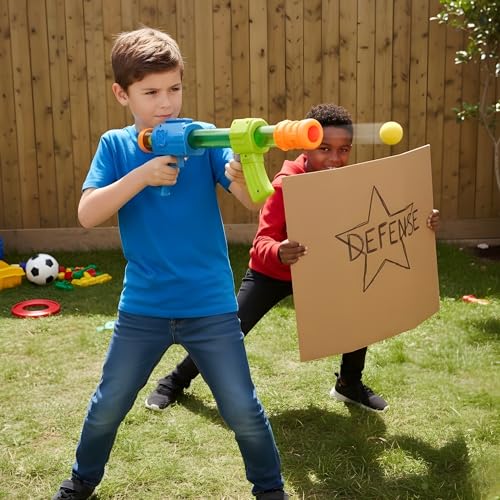 Crackles Foam Ball Blaster Toy Gun | Air-Powered Soft Bullet Shooter with 8 Foam Balls | Safe Pump Action Toy Gun for Kids 6+ | Outdoor Fun Games, Birthday Gift for Boys & Girls - Multi Color - Image 2