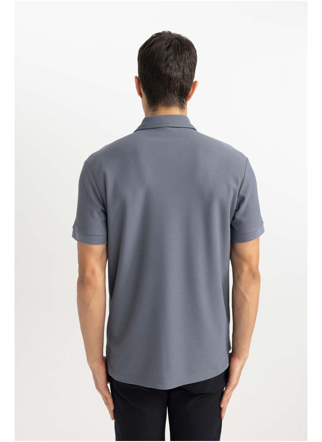 DeFacto - Man Smart Casual Modern Fit Polo Neck Short Sleeve Knitted Polo T-Shirt - Image 1