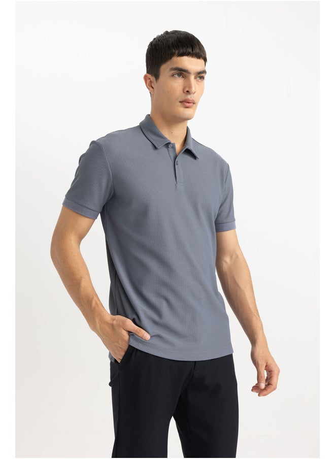 DeFacto - Man Smart Casual Modern Fit Polo Neck Short Sleeve Knitted Polo T-Shirt - Image 1