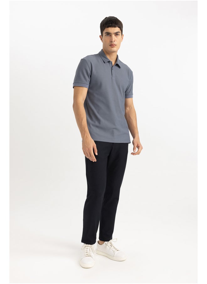 DeFacto - Man Smart Casual Modern Fit Polo Neck Short Sleeve Knitted Polo T-Shirt - Image 1