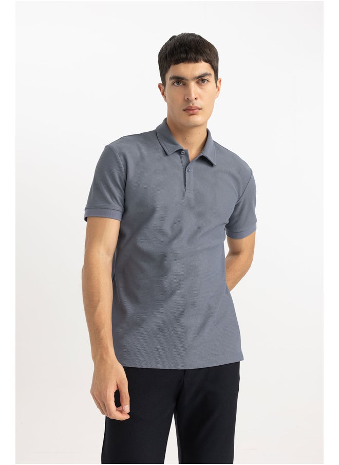 DeFacto - Man Smart Casual Modern Fit Polo Neck Short Sleeve Knitted Polo T-Shirt - Image 1