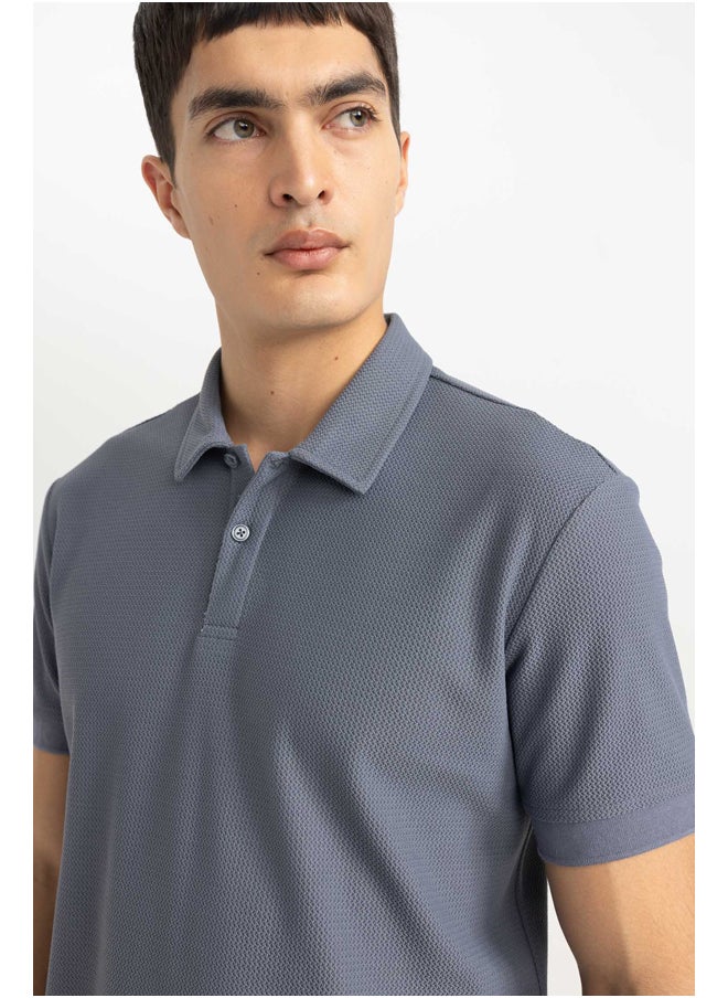 DeFacto - Man Smart Casual Modern Fit Polo Neck Short Sleeve Knitted Polo T-Shirt - Image 1