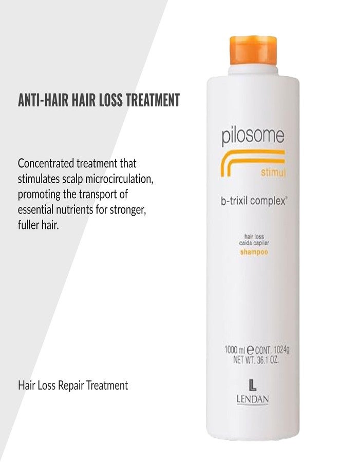 Lendan - Gentle Specific Shampoo - Pilosome Stimul B-Trixil Complex - 1000 ml - Removes Excess Sebum - Helps Improve the Appearance of Thin and Weakened Hair - Soft and Silky Finish - Image 2