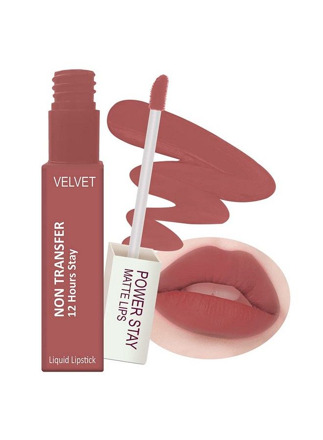 Forfor Power Stay Long Last Matte Lipstick Combo Of 4 Waterproof (12 Hrs Stay) (Candy Red Bridal Maroon Pink Blush Sandy Nude Pack Of 4) - Image 4