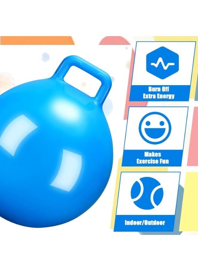 Soofam Kids Hopper Ball with Handle, 18 Inch Blue Jumping Exercise Ball for Toddlers Boys & Girls, Indoor & Outdoor Sports, Fun School Games & Physical Activity Gift - Image 5