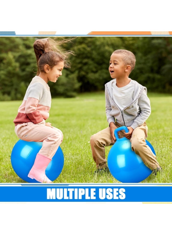 Soofam Kids Hopper Ball with Handle, 18 Inch Blue Jumping Exercise Ball for Toddlers Boys & Girls, Indoor & Outdoor Sports, Fun School Games & Physical Activity Gift - Image 2