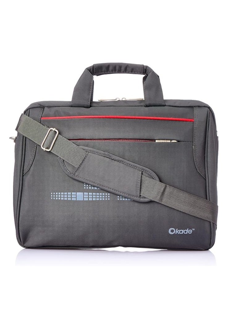 Okade Okade Polyester Hand& Shoulder Laptop Bag For Unisex-Grey-Size: (L32*W39*H5) cm  - Image 1