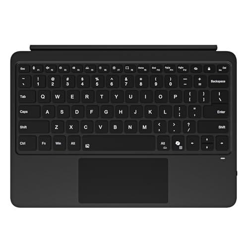 delicase Magnetic Bluetooth Keyboard Cover for Surface Pro 12" 1st 12 inch Laptop Released in 2025 with Backlit (Black) - Image 1
