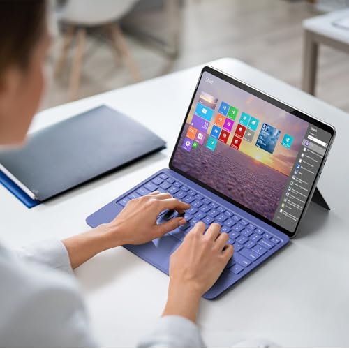 delicase Magnetic Bluetooth Keyboard Cover for Surface Pro 12" 1st 12 inch Laptop Released in 2025 with Backlit (Black) - Image 3