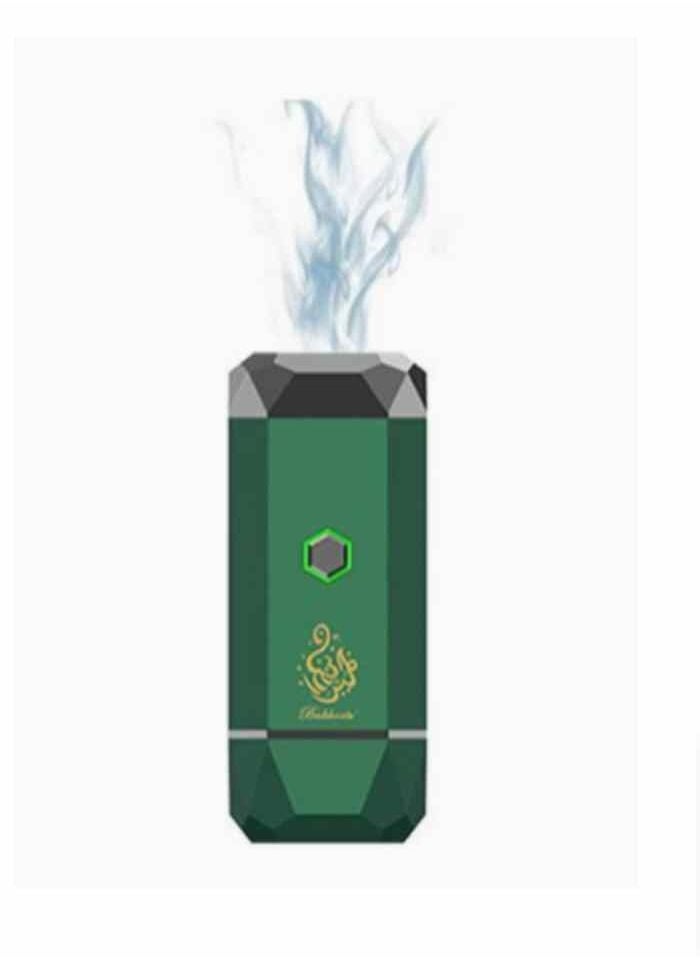 Bakhoor Bukhoor B16 Smart Electric Diffuser Incense Burner Rechargable Portable USB Type-C Power Green 13.6x5.3cm  - Image 1