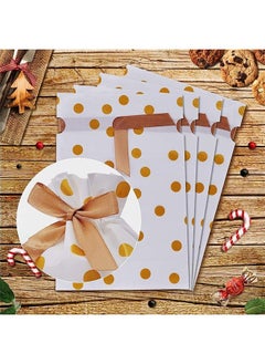 Generic Gold Polka Dot Drawstring Candy Bags 40 Pcs Plastic Drawstring Gift Bags with Drawstring Candy Bags Party Favor Bags Used  - Image 3