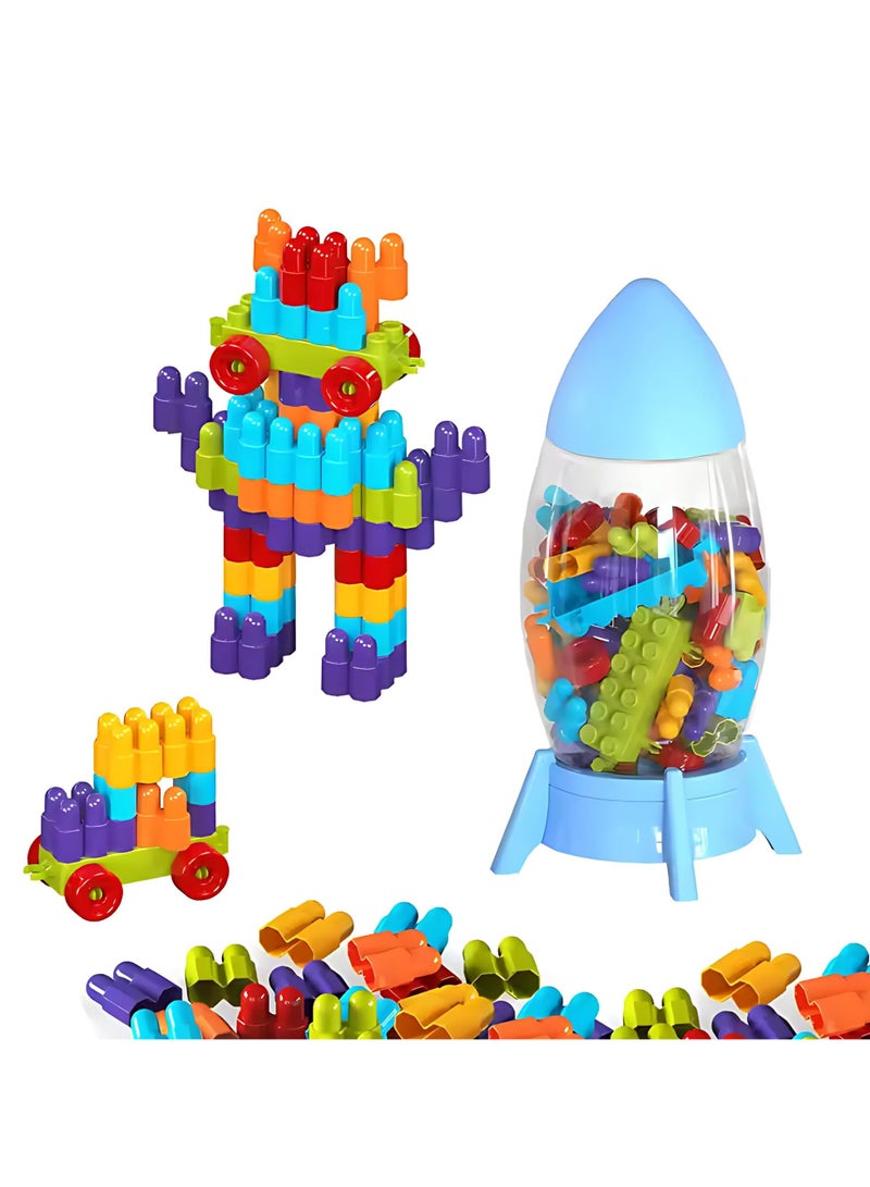 Twisoo DIY Building Block Toy Set – Creative Educational Construction Kit with Colorful Blocks, Wheels & Accessories, STEM Learning Toy for Kids, Building Fun (DIY Bricks, 88, Pcs) - Image 1