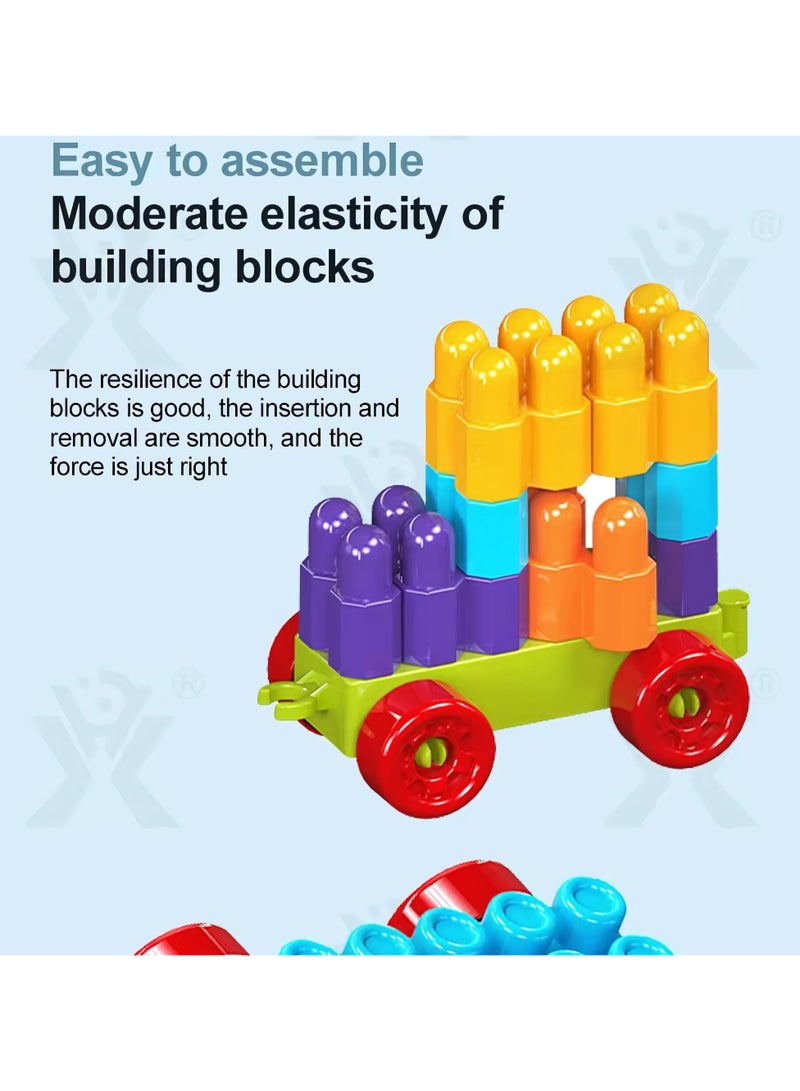 Twisoo DIY Building Block Toy Set – Creative Educational Construction Kit with Colorful Blocks, Wheels & Accessories, STEM Learning Toy for Kids, Building Fun (DIY Bricks, 88, Pcs) - Image 2