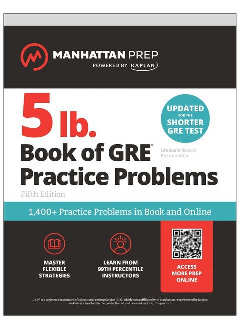 5 lb. Book of GRE Practice Problems: 1,400+ Practice Problems in Book and Online (Manhattan Prep 5 lb)
