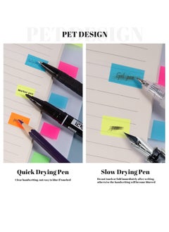 KASTWAVE Sticky Notes Transparent Self-Stick Notes 900 Pcs Clip-on Indicator Stickers Student Office Study Classification Index Sticker Notebook Marker Stickers Pop Up Index Tabs Tabs Stickers (9 Color)  - Image 2