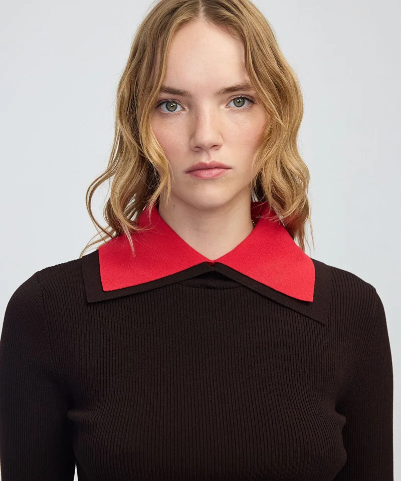 ابيكول Color-Block Knit Top